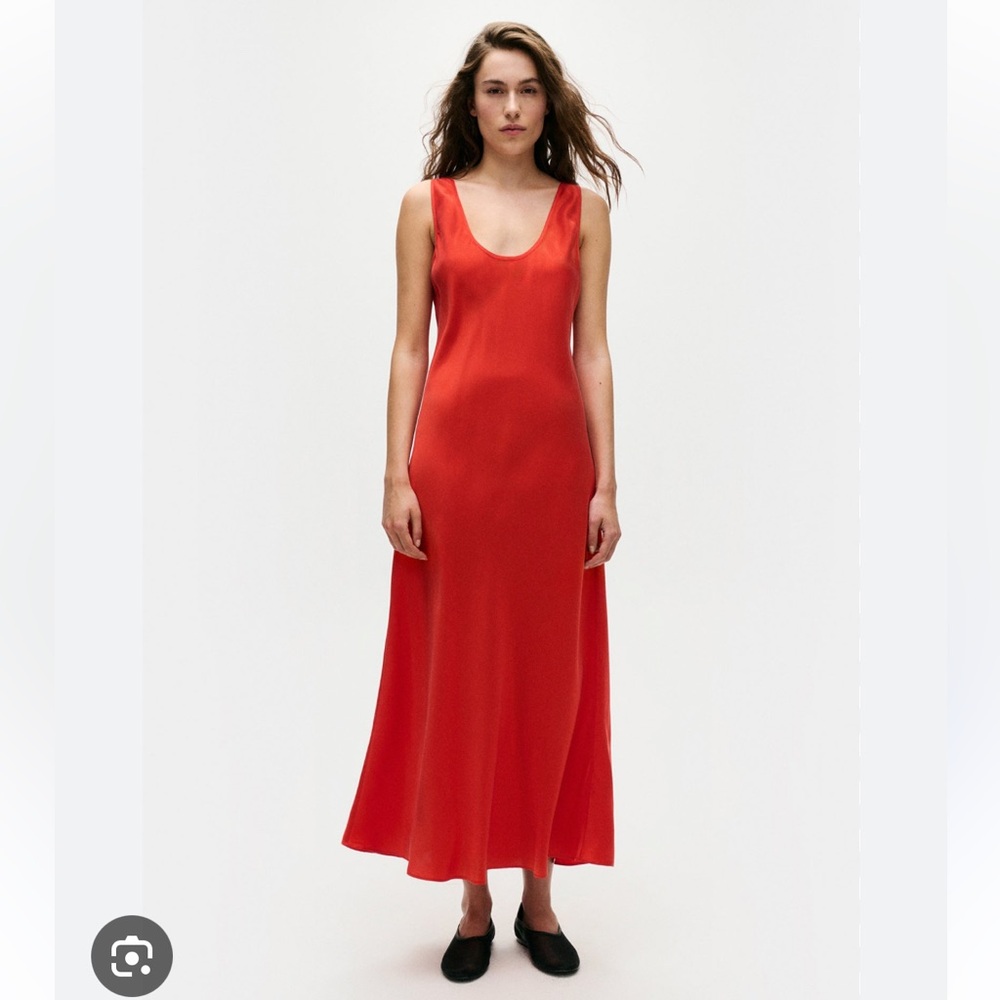 NWT Silk Laundry Scoop Neck Dress in Geranium